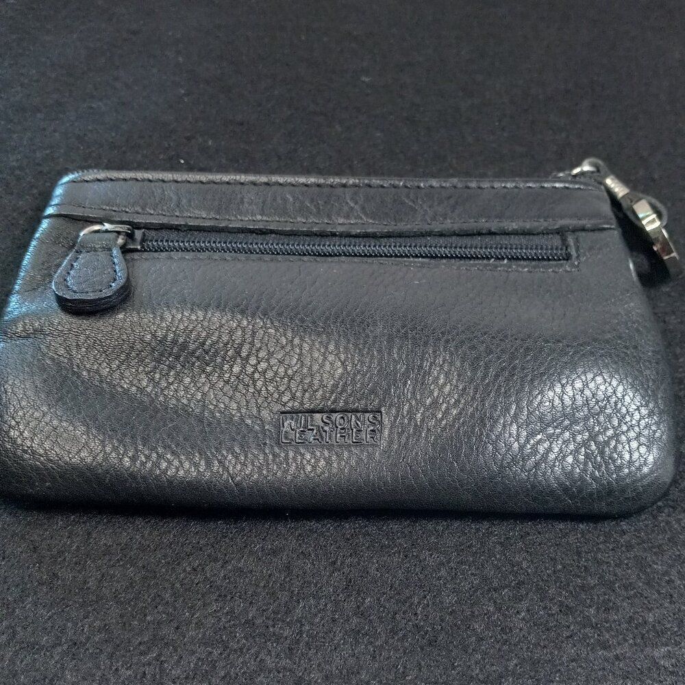 Wilson Leather Silver tone metal Zipper Small Wallet/Pouch Countrycore Kitsch